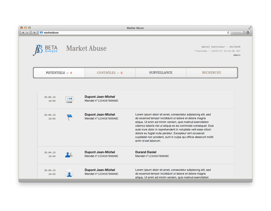 Market Abuse screenshot
