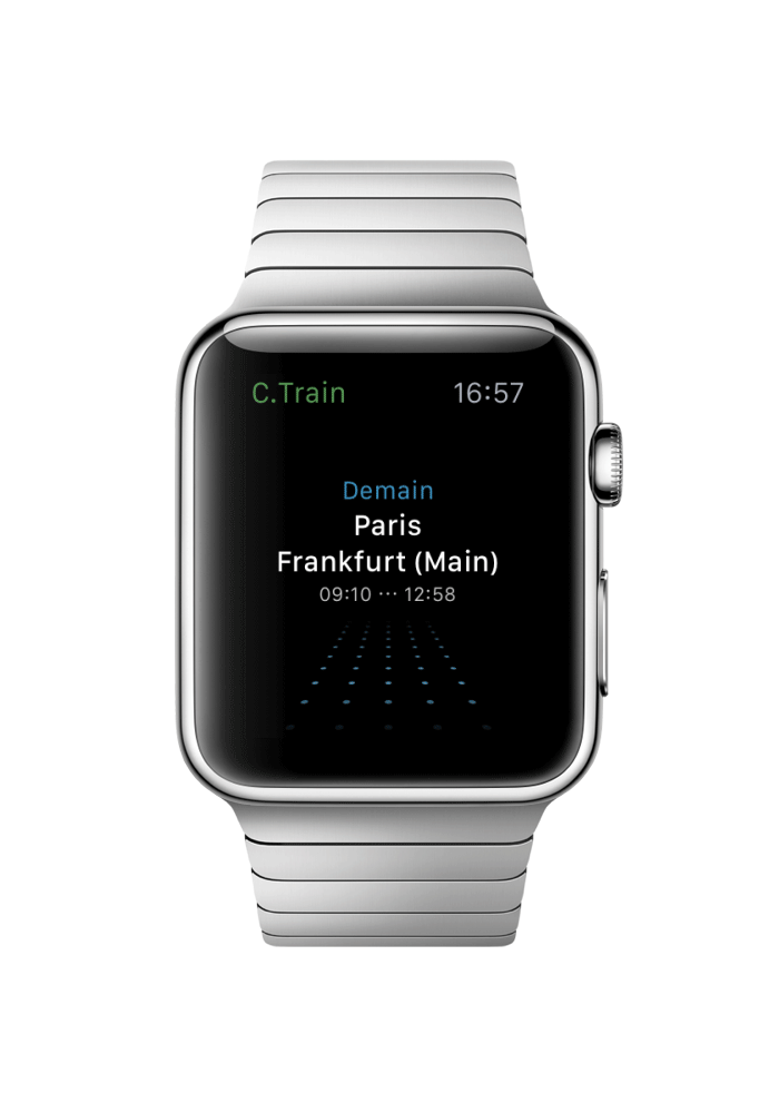 watch app, day before departure