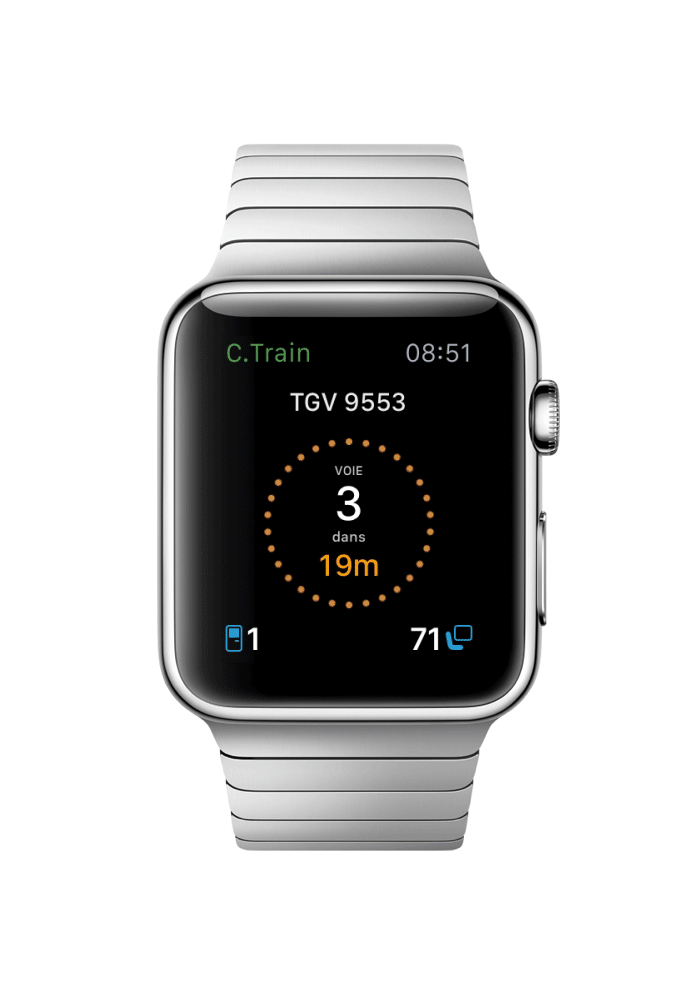 watch app, platform number, car number, and seat number 20 minutes  departure