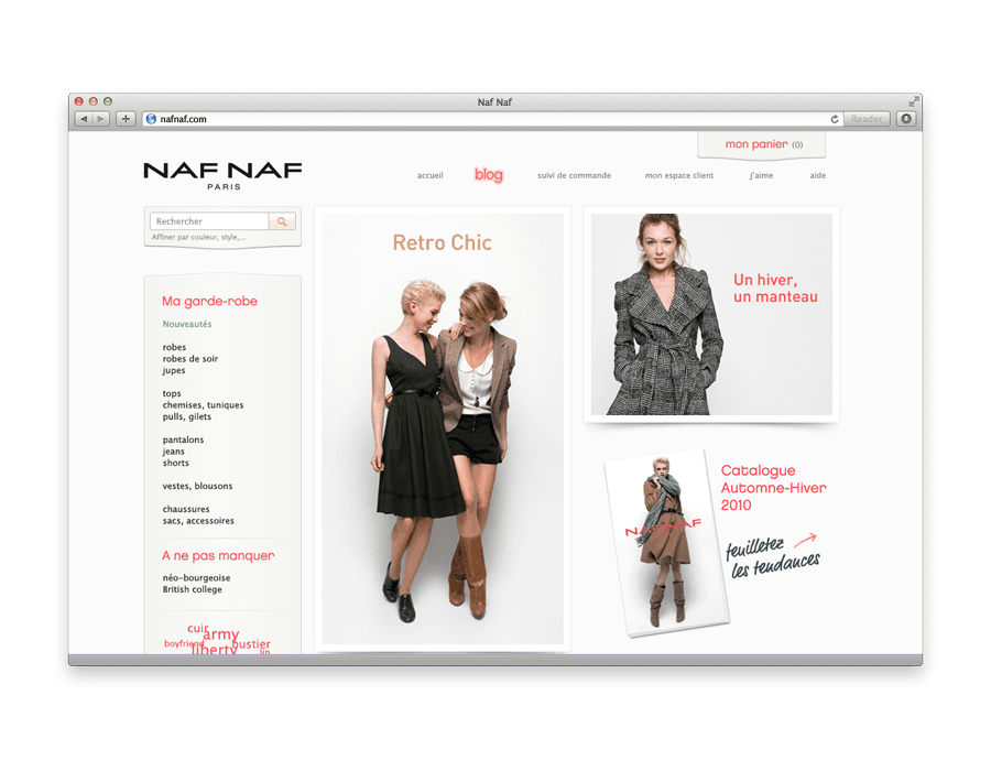 Naf Naf e-commerce website screenshot